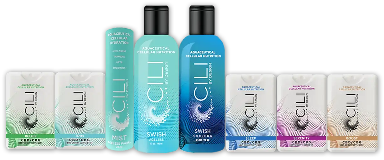 Cili by Design Produkte Bild des Produktsortiments von Cili by Design - Alle Ariktel wurden nebeneinander stehend fotografiert ohne Hintergrund